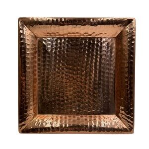 CRATE & BARREL Square Hammered Copper Tray